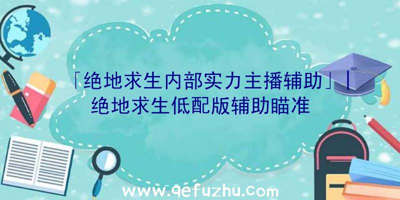 「绝地求生内部实力主播辅助」|绝地求生低配版辅助瞄准